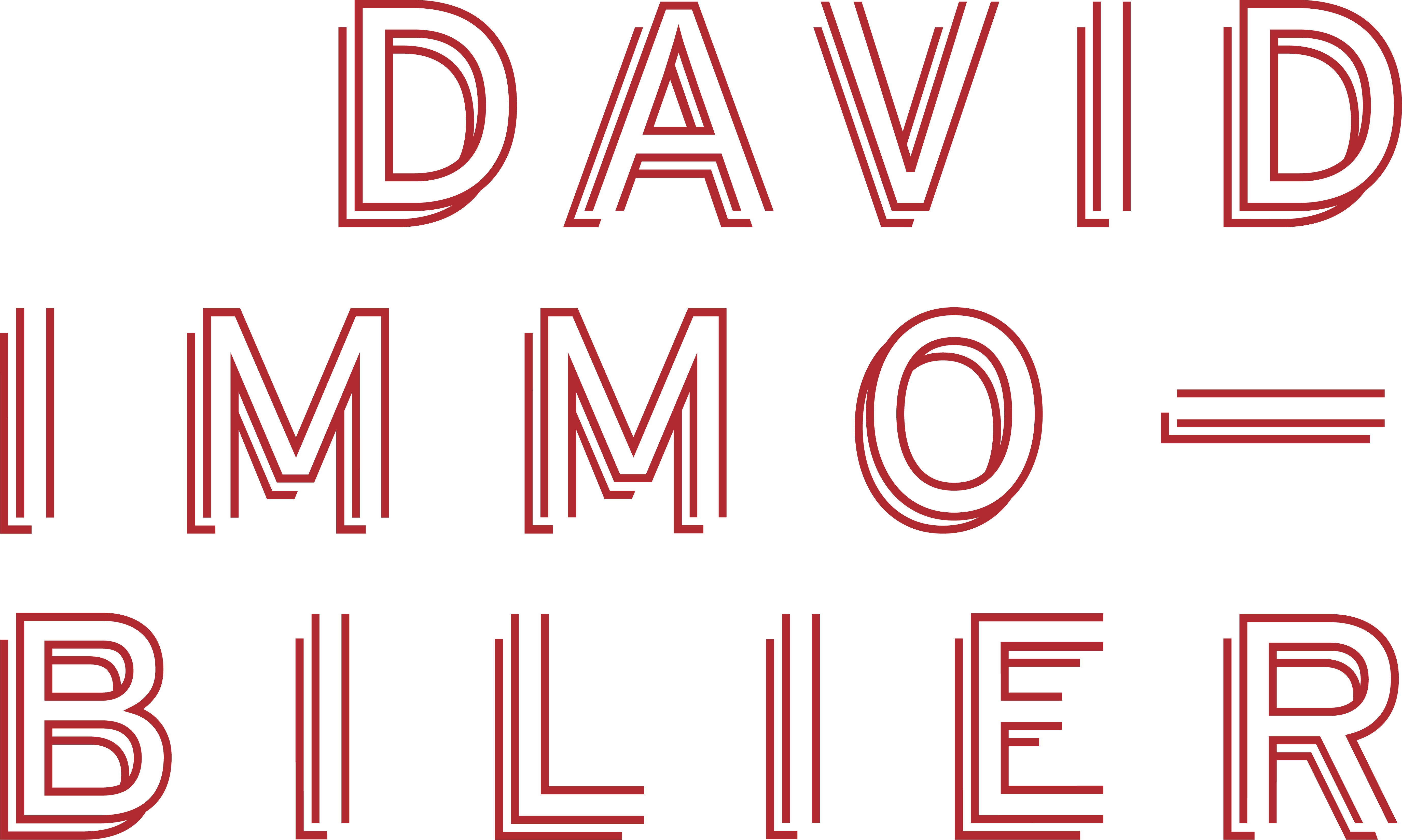 Logo Rouge David Immobilier